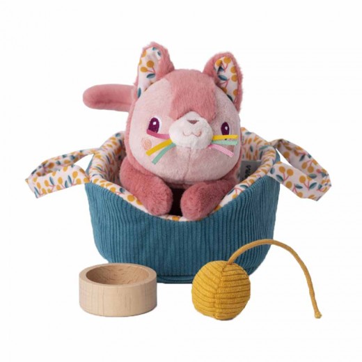 Игровой набор Lilliputiens Котик Жанетт с корзиной