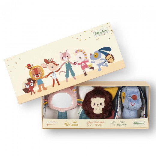 Набір з 3 брязкалець Lilliputiens Собачка Жюль (83587)