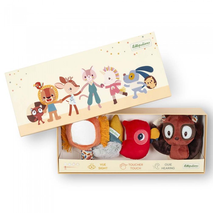 Набір з 3 брязкалець Lilliputiens Лев Джек (83588)