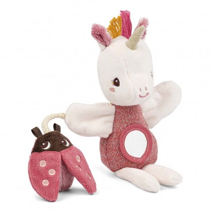 Ручная игрушка-погремушка Lilliputiens Единорог Лина (83599)