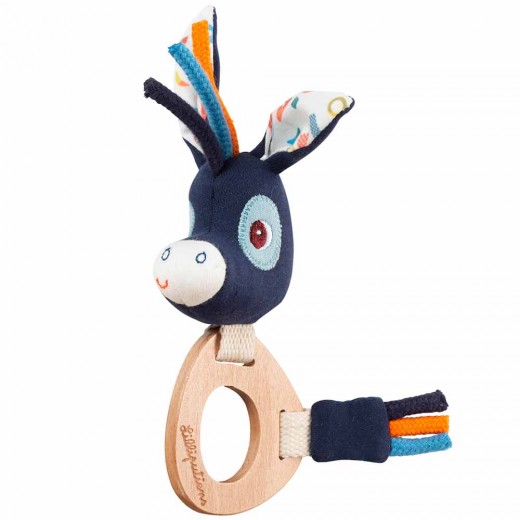 Дерев'яне брязкальце Lilliputiens Ослик Ігнасій (83331) Дерев'яне брязкальце Lilliputiens Ослик Ігнасій (83331)