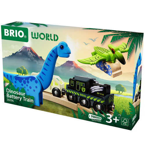 Поїзд BRIO на батарейках з динозаврами
