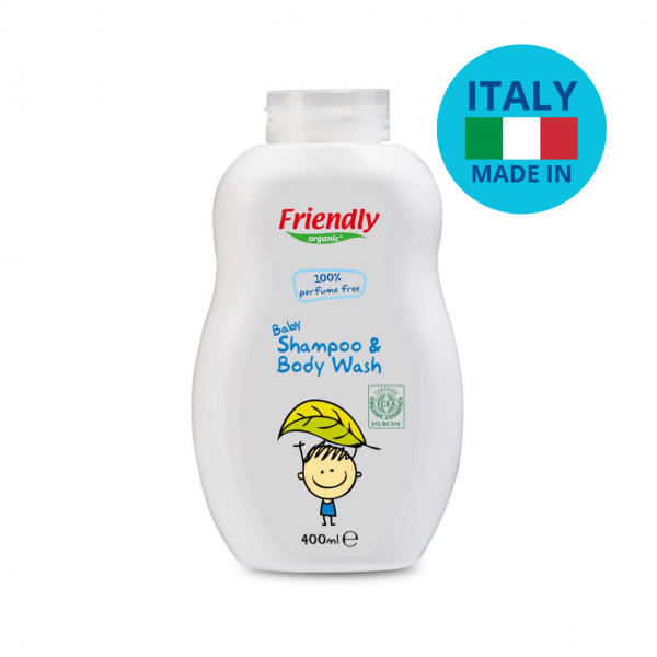 Детский шампунь для купания без запаха Friendly Organic, 400 мл
