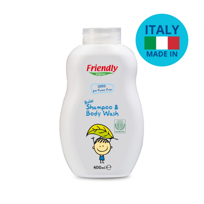 Дитячий шампунь для купання без запаху Friendly Organic, 400 мл