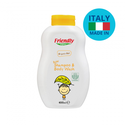 Дитячий шампунь для купання Friendly Organic, з екстрактом вівса, 400 мл