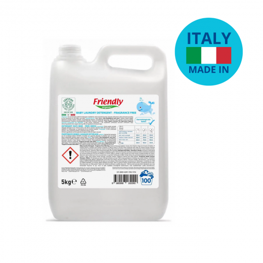 Органічний засіб для прання дитячої білизни без запаху Friendly Organic 5 л
