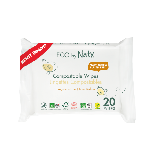 Органічні вологі серветки Eco by Naty, 20 штук Органічні вологі серветки Eco by Naty, 20 штук