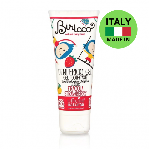 Детская органическая зубная паста с клубничным вкусом Officina Naturae