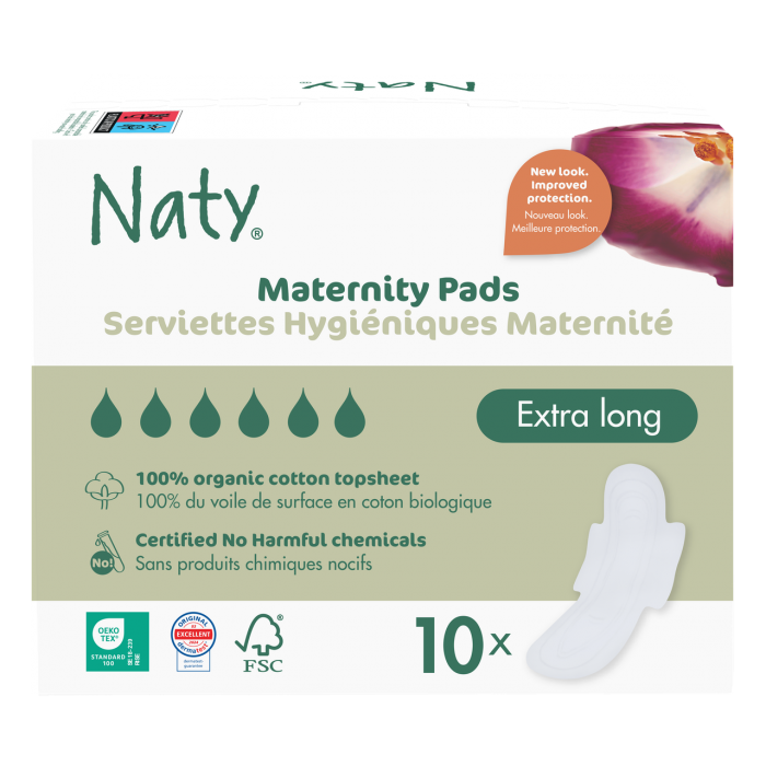 Одноразові післяполгові жіночі прокладки Eco by Naty, 10 шт. 