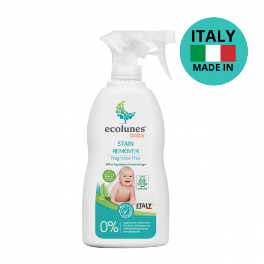 Гипоаллергенное органическое средство от пятен и запаха без запаха для детей, Ecolunes, 300 мл Гипоаллергенное органическое средство от пятен и запаха без запаха для детей, Ecolunes, 300 мл