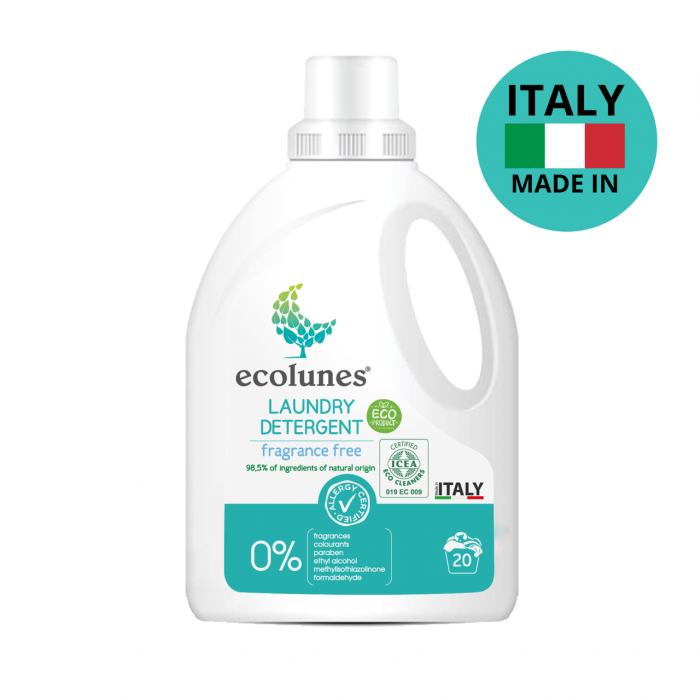 Гипоаллергенный жидкий гель для стирки без запаха Ecolunes 1000 мл