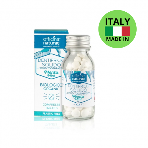 Органічна зубна паста м'ятна у таблетках пресована Officina Naturae, 40 г Органічна зубна паста м'ятна у таблетках пресована Officina Naturae, 40 г