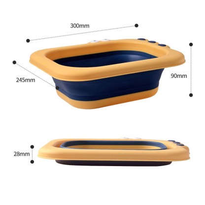 Тазик складной Крокодил блакитного кольору Babyhood BH-747BB