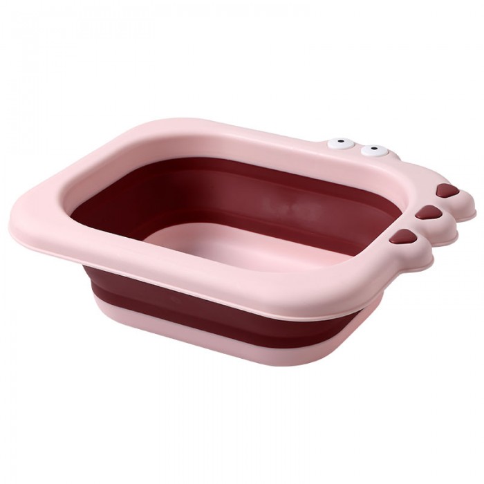 Тазик складний Крокодил рожевий колір Babyhood BH-747BP