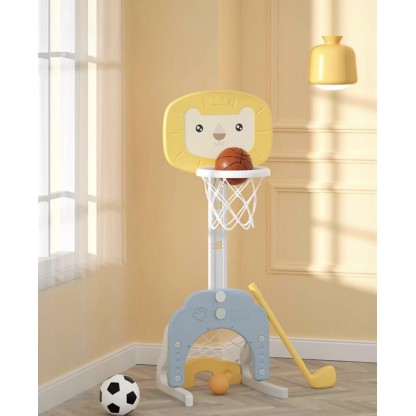 Дитячий мультифункціональний ігровий комплекс Левенятко жовтий колір Babyhood BP-109Y