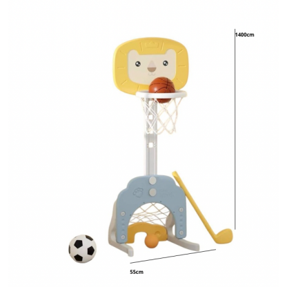 Дитячий мультифункціональний ігровий комплекс Левенятко жовтий колір Babyhood BP-109Y