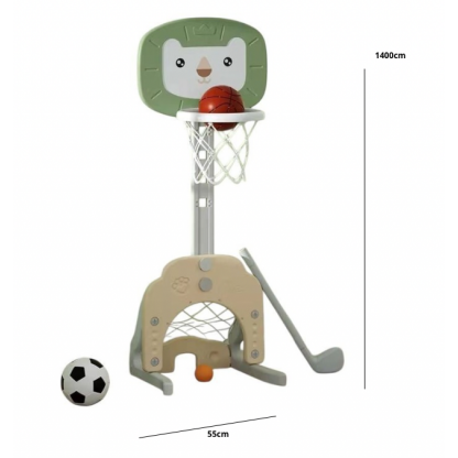 Дитячий мультифункціональний ігровий комплекс Левенятко зелений колір Babyhood BP-109G