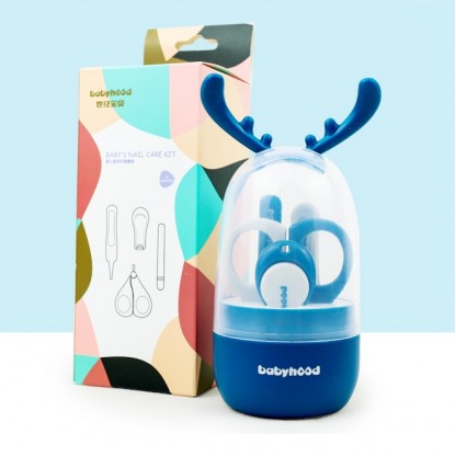 Набір косметиний маникюрний для новонароджених, блакитний Babyhood BH-901B