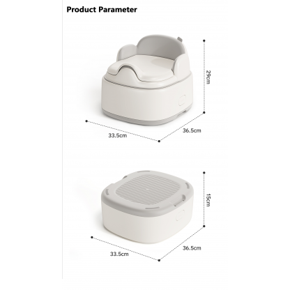 Дитячий горщик Smart 3 в 1 сірий колір Babyhood BH-107