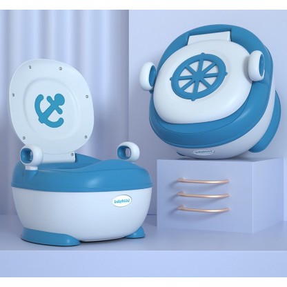 Дитячий горщик Лу Лу блакитний колір Babyhood BH-128B