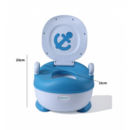 Дитячий горщик Лу Лу блакитний колір Babyhood BH-128B