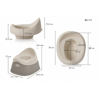 Дитячий горщик Класік блакитний Babyhood BH-117В