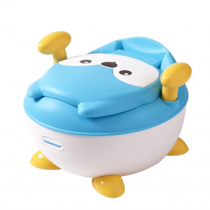 Дитячий горщик Лисиця з поліуретановим кільцем блакитний Babyhood BH-113FB