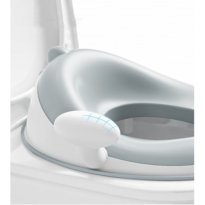 Накладка на унітаз Динозаврик з поліуретановим кільцем сірого кольору Babyhood BH-127G