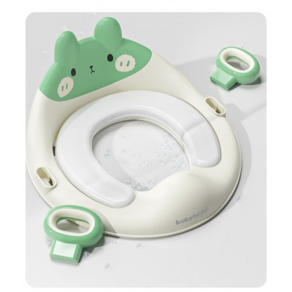 Накладка дитяча на унітаз Зайчик зелена Babyhood BH-134G