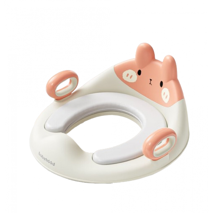 Накладка дитяча на унітаз Зайчик світло рожева Babyhood BH-134LP