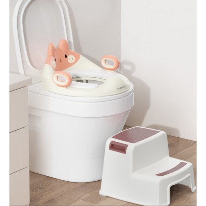 Накладка дитяча на унітаз Зайчик світло рожева Babyhood BH-134LP