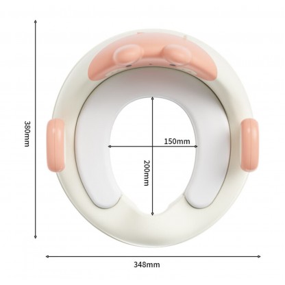 Накладка дитяча на унітаз Зайчик світло рожева Babyhood BH-134LP