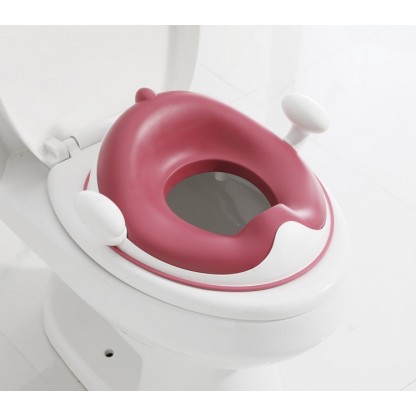 Накладка на унітаз Динозаврик з поліуретановим кільцем рожева Babyhood BH-127P