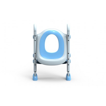 Дитяче сидіння зі сходинками на унітаз з поліуретановим кільцем, блакитне Babyhood BH-122B