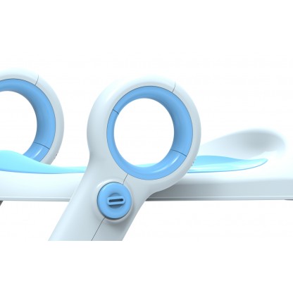 Дитяче сидіння зі сходинками на унітаз з поліуретановим кільцем, блакитне Babyhood BH-122B