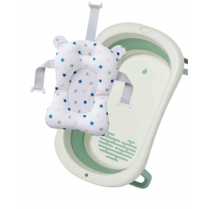 Набір Ванна складана Babyhood Комфорт світло-зелена та гіркою Зорепад BH-326LG+W