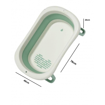 Набір Ванна складана Babyhood Комфорт світло-зелена та гіркою Зорепад BH-326LG+W