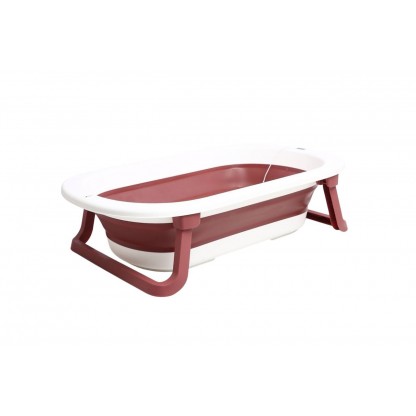 Ванночка складана Комфорт Плюс червоного кольору Babyhood BH-323P