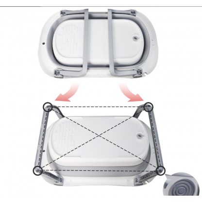 Ванночка складана Комфорт сірого кольору Babyhood BH-326G