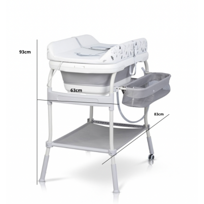 Багатофункціональний дитячий пеленальний столик зі складаною ванночкою Babyhood BM-300
