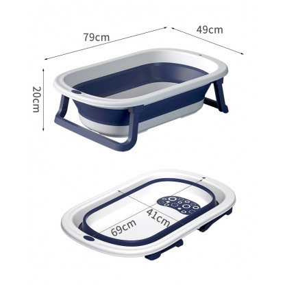 Ванночка складна Комфорт, синя без термометра Babyhood BH-323B