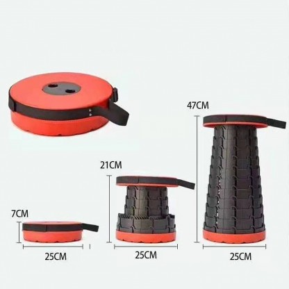 Складаний стільчик, чорний з червоним Babyhood BH-515R