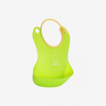 Силіконовий фартух для годування зеленого кольору Babyhood BH-401G