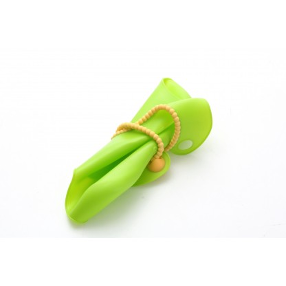 Силіконовий фартух для годування зеленого кольору Babyhood BH-401G