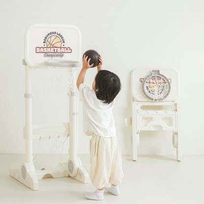 Дитячий мультифункціональний ігровий комплекс Баскетбол, білий Babyhood BP-112