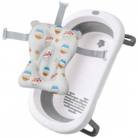 Набір Ванна складана Babyhood Комфорт сіра та гіркою Милий тюлен BH-326G+CS Babyhood