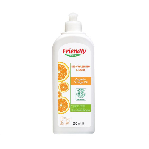 Органическое средство для посуды Friendly Organic, апельсиновое масло, 500 мл