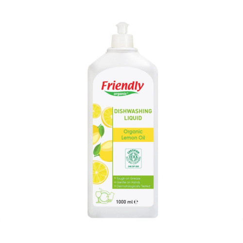 Органічний засіб для посуду Friendly Organic, лимон, 1 л.