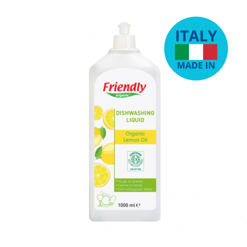 Органическое средство для посуды Friendly Organic, лимон, 1 л.
