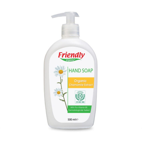 Жидкое мыло для рук Friendly Organic, экстракт ромашки 500 мл